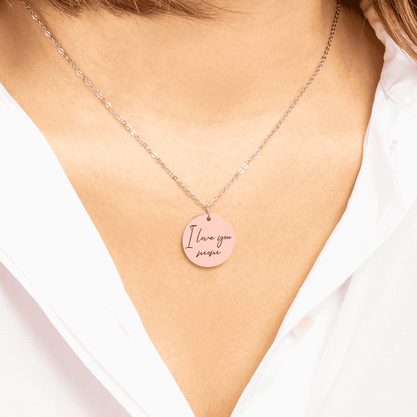 Lănțișor Personalizat "Amintiri" cu Scris de Mână | Colier cu Semnături Gravate